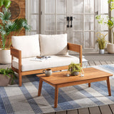 SAFAVIEH Outdoor Living Theo Bench with Table. - 52Wx30Dx25H