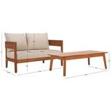 SAFAVIEH Outdoor Living Theo Bench with Table. - 52Wx30Dx25H