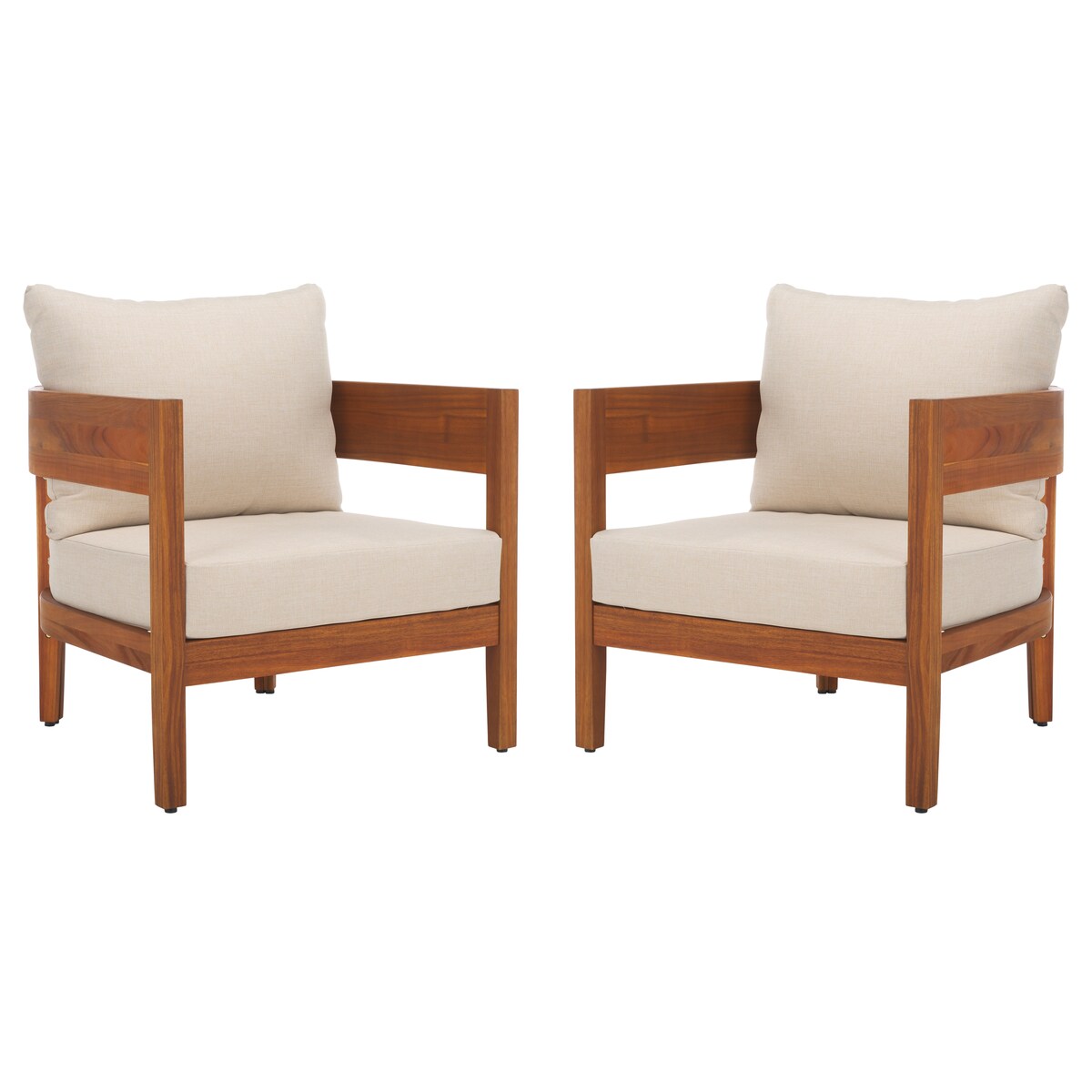 SAFAVIEH Outdoor Living Theo Chair [SET of 2] - 28Wx30Dx25H