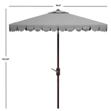 SAFAVIEH Outdoor Living Venice 7.5-foot Square Crank Umbrella