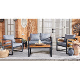 SAFAVIEH Outdoor Living Vesta 4-Piece Living Set - 48Wx26Dx26H