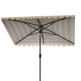 SAFAVIEH Outdoor Living Vienna 6.5 x 10-foot Rectangular Crank Umbrella