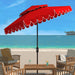 SAFAVIEH Outdoor Månika 9Ft Round Double Top Crank Umbrella