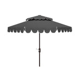 SAFAVIEH Outdoor Månika 9Ft Round Double Top Crank Umbrella