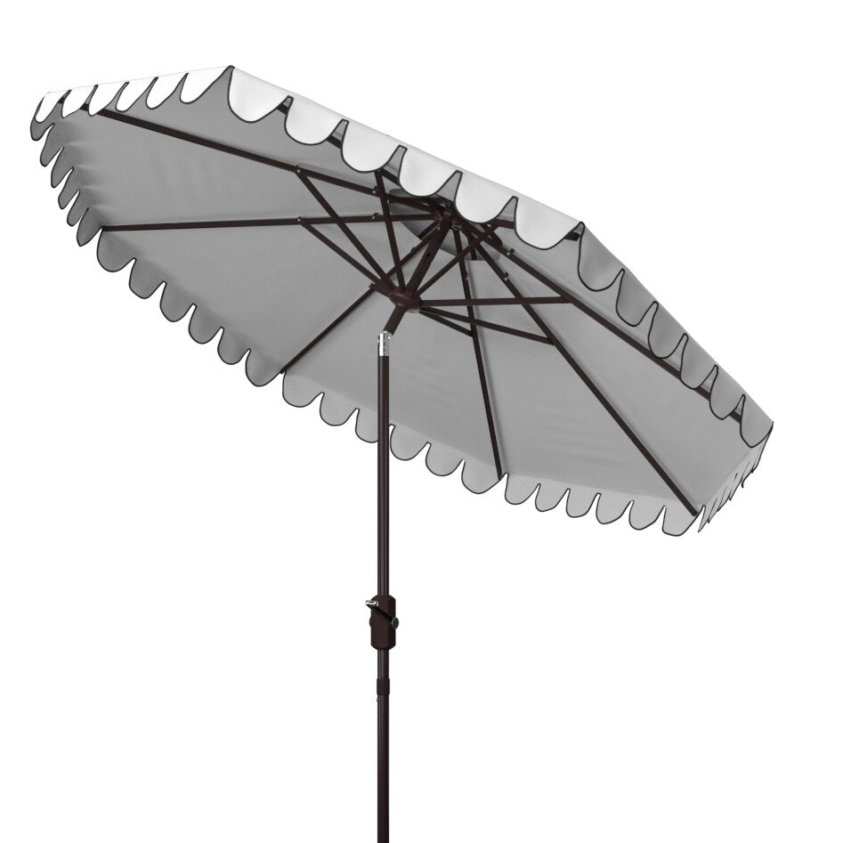 SAFAVIEH Outdoor Månika 9Ft Round Double Top Crank Umbrella