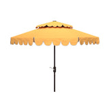 SAFAVIEH Outdoor Månika 9Ft Round Double Top Crank Umbrella