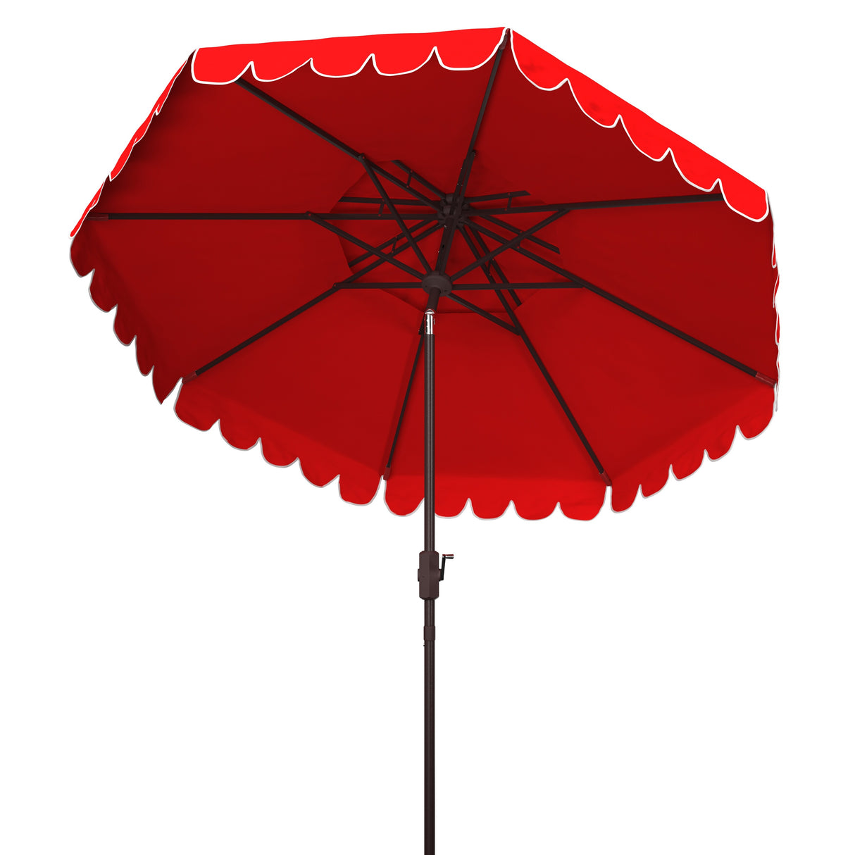 SAFAVIEH Outdoor Månika 9Ft Round Double Top Crank Umbrella