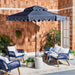 SAFAVIEH Outdoor Månika 9Ft Round Double Top Crank Umbrella