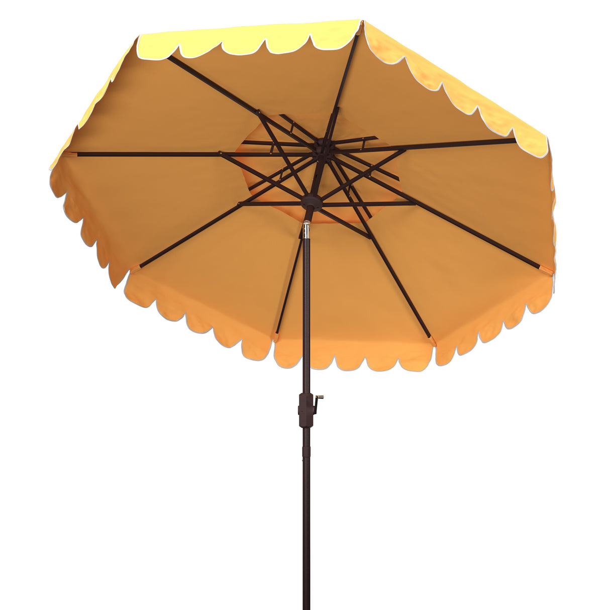 SAFAVIEH Outdoor Månika 9Ft Round Double Top Crank Umbrella