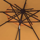 SAFAVIEH Outdoor Månika 9Ft Round Double Top Crank Umbrella