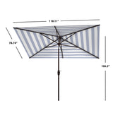 SAFAVIEH Outdoor Manorama Fashion Line 6.5 x 10 Ft Rectangle Umbrella