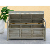 SAFAVIEH Outdoor Melany Storage Bench - 50Wx24Dx35H