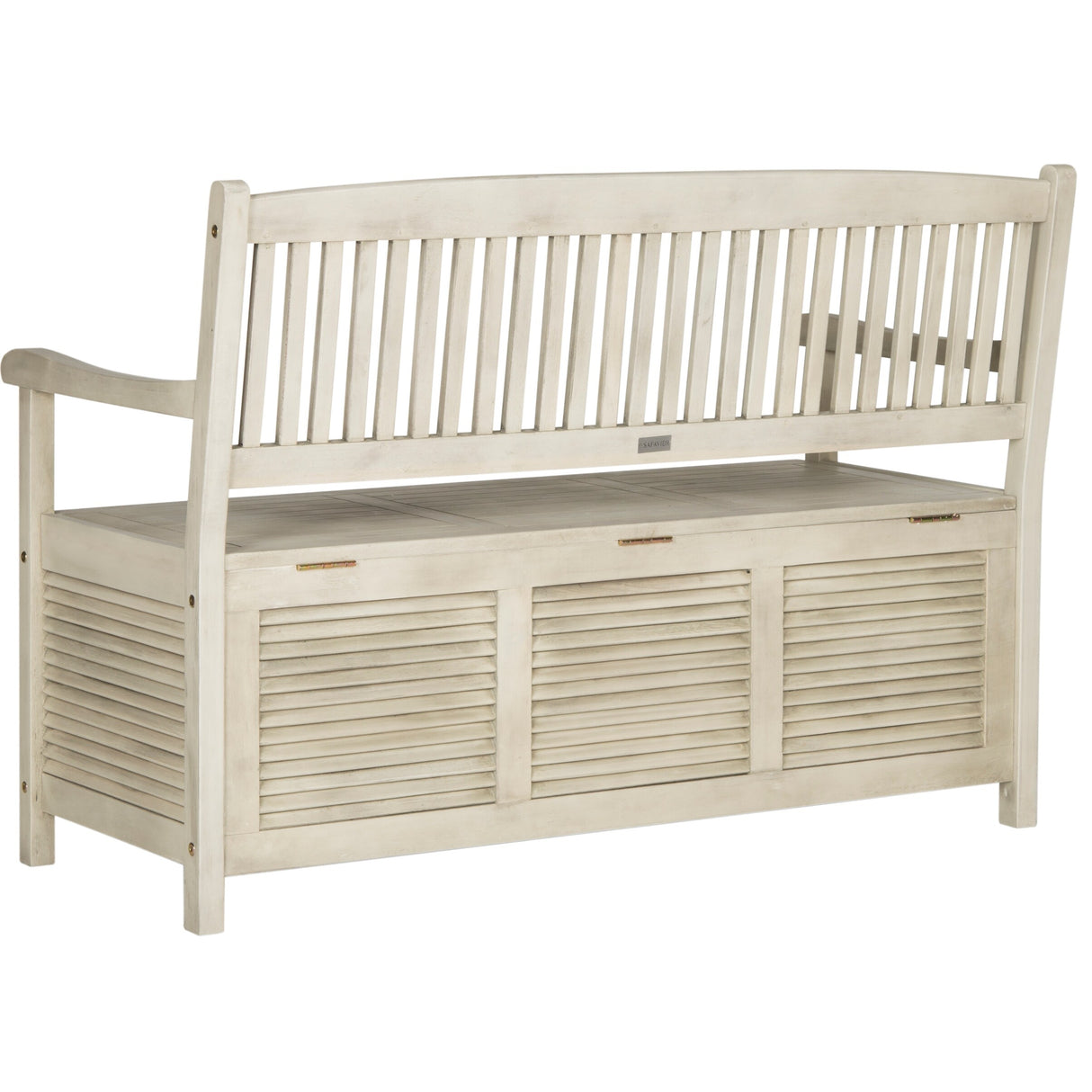 SAFAVIEH Outdoor Melany Storage Bench - 50Wx24Dx35H