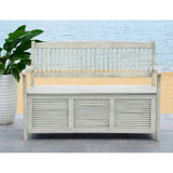 SAFAVIEH Outdoor Melany Storage Bench - 50Wx24Dx35H