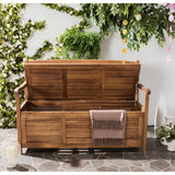 SAFAVIEH Outdoor Melany Storage Bench - 50Wx24Dx35H