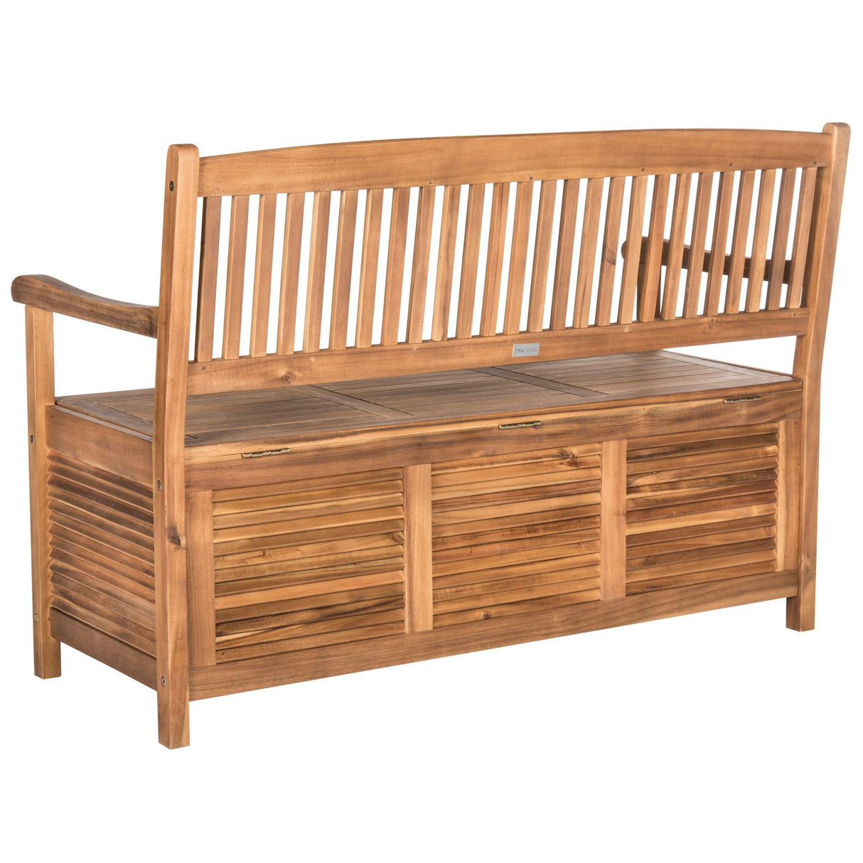 SAFAVIEH Outdoor Melany Storage Bench - 50Wx24Dx35H