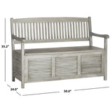 SAFAVIEH Outdoor Melany Storage Bench - 50Wx24Dx35H