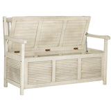 SAFAVIEH Outdoor Melany Storage Bench - 50Wx24Dx35H