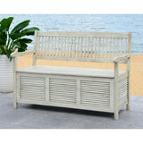 SAFAVIEH Outdoor Melany Storage Bench - 50Wx24Dx35H