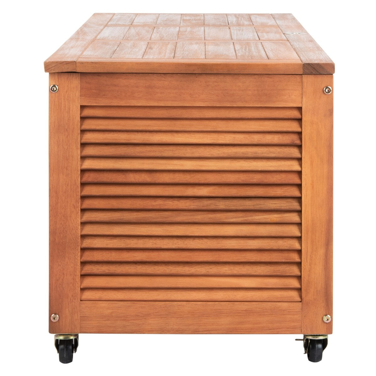 SAFAVIEH Outdoor Miah Cushion Solid Wood Storage Box