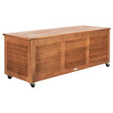 SAFAVIEH Outdoor Miah Cushion Solid Wood Storage Box