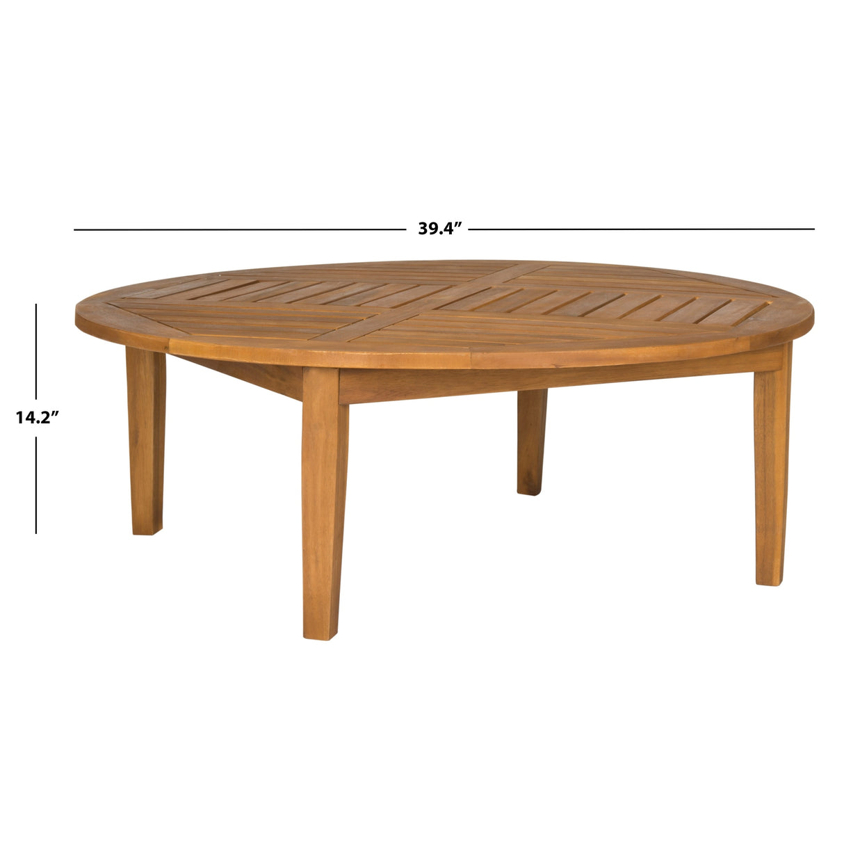 SAFAVIEH Outdoor Minola Round Cocktail Table - 39Wx39Dx14H