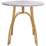 SAFAVIEH Outdoor Myah Rattan Bistro Table - 31.5" W x 31.5" L x 30" H - 32Wx32Dx30H