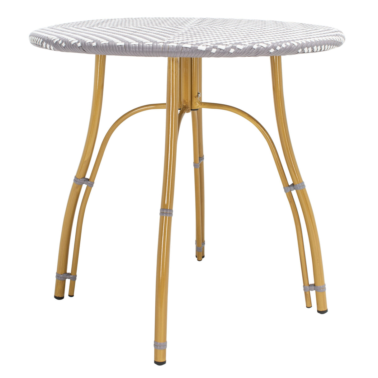 SAFAVIEH Outdoor Myah Rattan Bistro Table - 31.5" W x 31.5" L x 30" H - 32Wx32Dx30H