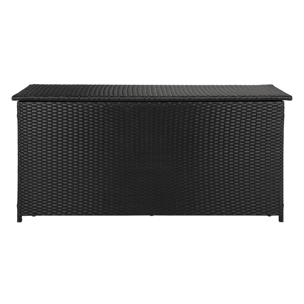 SAFAVIEH Outdoor Myla 53-inch 13 Gallon Black Storage Box - 53" x 20.5" x 25" - 53Wx21Dx25H