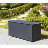 SAFAVIEH Outdoor Myla 53-inch 13 Gallon Black Storage Box - 53" x 20.5" x 25" - 53Wx21Dx25H