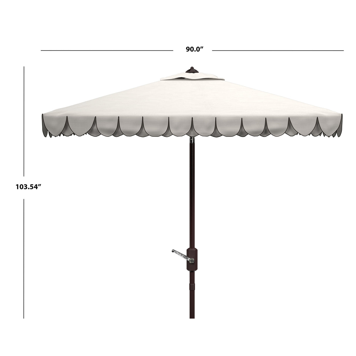 SAFAVIEH Outdoor Naima Valance 7.5 Ft Square Umbrella