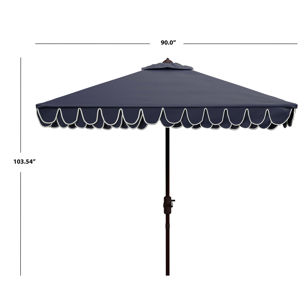 SAFAVIEH Outdoor Naima Valance 7.5 Ft Square Umbrella