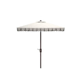 SAFAVIEH Outdoor Naima Valance 7.5 Ft Square Umbrella