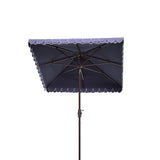 SAFAVIEH Outdoor Naima Valance 7.5 Ft Square Umbrella