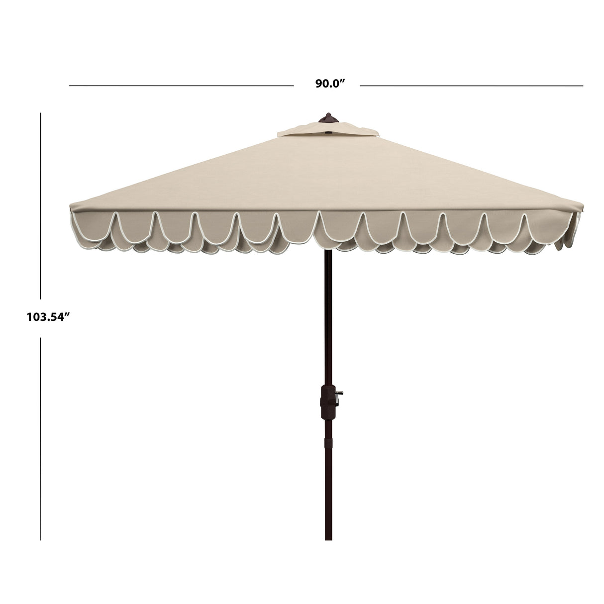 SAFAVIEH Outdoor Naima Valance 7.5 Ft Square Umbrella