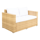 SAFAVIEH Outdoor Natalee Wicker 4-Piece Patio Set - 50W x 27D x 28H