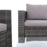 SAFAVIEH Outdoor Natalee Wicker 4-Piece Patio Set - 50W x 27D x 28H