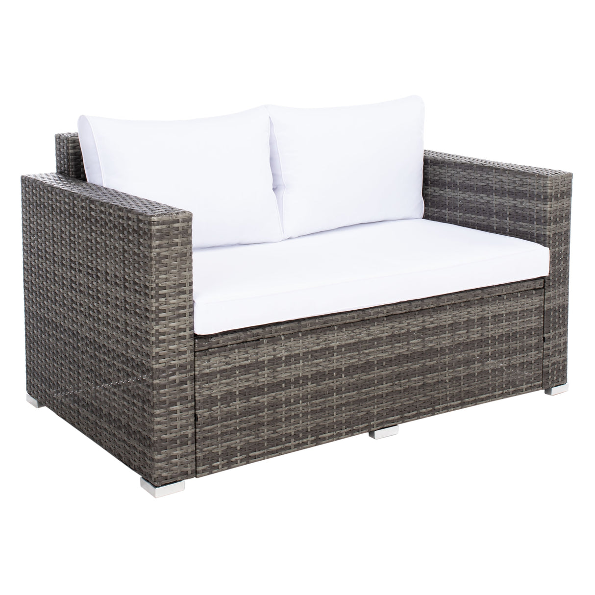 SAFAVIEH Outdoor Natalee Wicker 4-Piece Patio Set - 50W x 27D x 28H