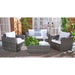 SAFAVIEH Outdoor Natalee Wicker 4-Piece Patio Set - 50W x 27D x 28H