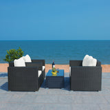 SAFAVIEH Outdoor Natalee Wicker 4-Piece Patio Set - 50W x 27D x 28H