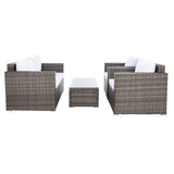 SAFAVIEH Outdoor Natalee Wicker 4-Piece Patio Set - 50W x 27D x 28H