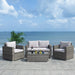 SAFAVIEH Outdoor Natalee Wicker 4-Piece Patio Set - 50W x 27D x 28H