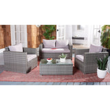 SAFAVIEH Outdoor Natalee Wicker 4-Piece Patio Set - 50W x 27D x 28H