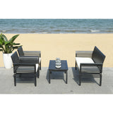 SAFAVIEH Outdoor Pieternel 4-Piece Outdoor Set - 50W x 30D x 24H