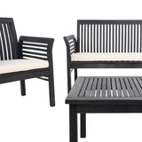 SAFAVIEH Outdoor Pieternel 4-Piece Outdoor Set - 50W x 30D x 24H