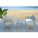 SAFAVIEH Outdoor Pieternel 4-Piece Outdoor Set - 50W x 30D x 24H