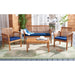 SAFAVIEH Outdoor Pieternel 4-Piece Outdoor Set - 50W x 30D x 24H