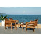 SAFAVIEH Outdoor Pieternel 4-Piece Outdoor Set - 50W x 30D x 24H