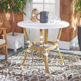 SAFAVIEH Outdoor Reanna Rattan Bistro Table (Fully Assembled) - 32Wx32Dx30H