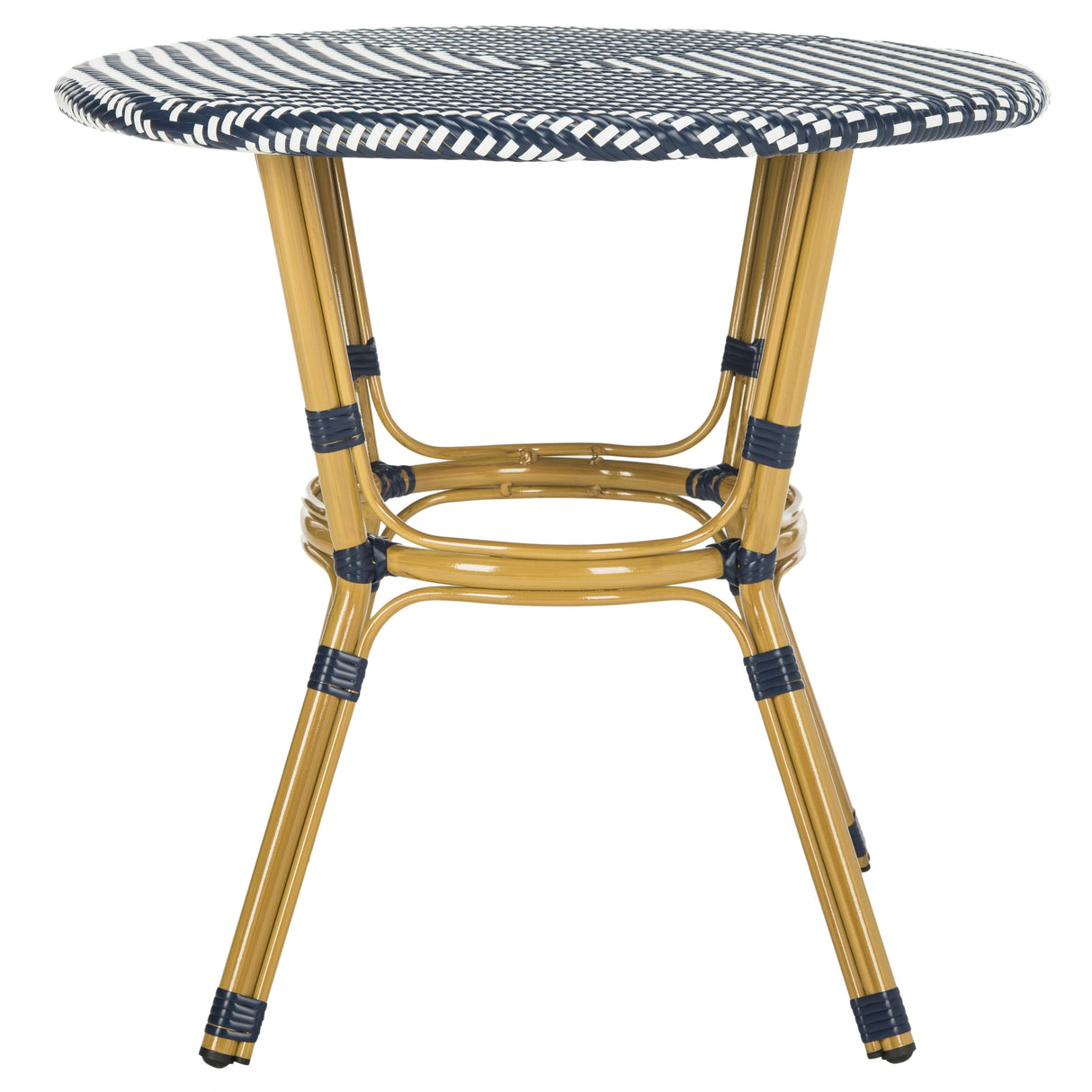 SAFAVIEH Outdoor Reanna Rattan Bistro Table (Fully Assembled) - 32Wx32Dx30H